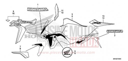 MARKE/STREIFEN (2) CRF1000DK de 2019